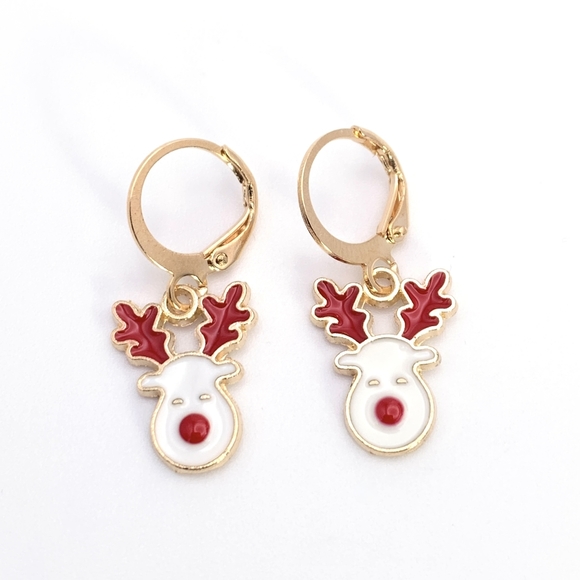 Christmas Reindeer Earrings - Picture 2 of 5
